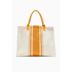 NWT ZARA Cotton large tote/beach bag